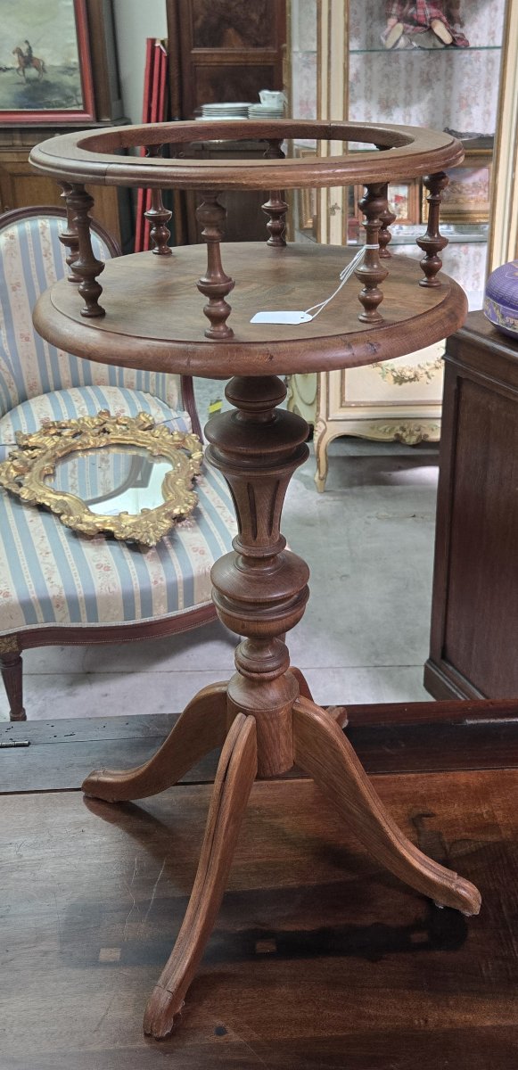 Plant Stand In Solid Oak-photo-1