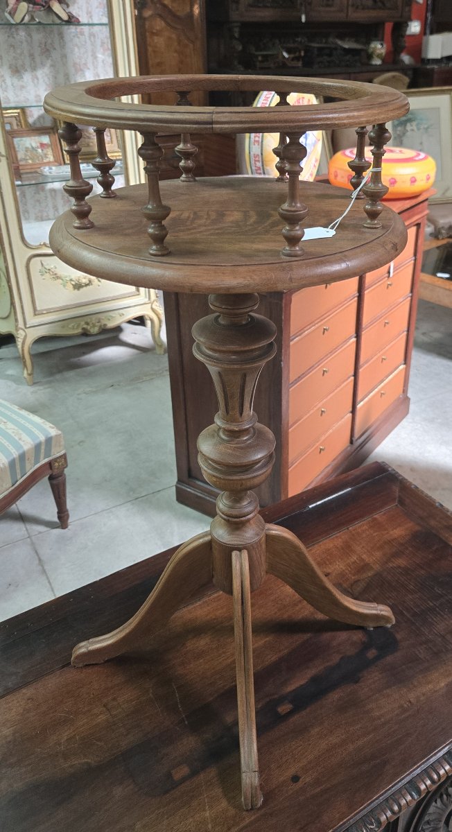 Plant Stand In Solid Oak-photo-2