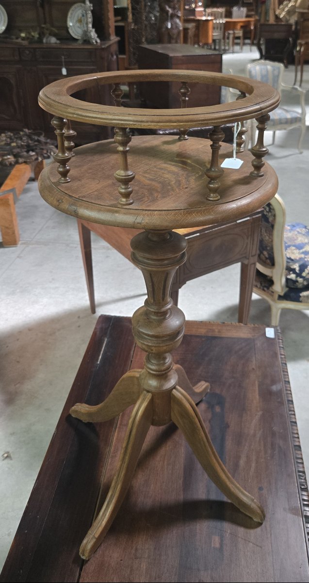 Plant Stand In Solid Oak-photo-5