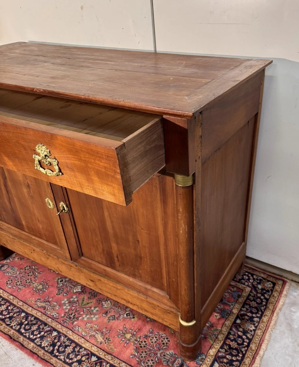 Buffet d’époque Empire/Restauration en noyer massif – XIXe siècle  -photo-3