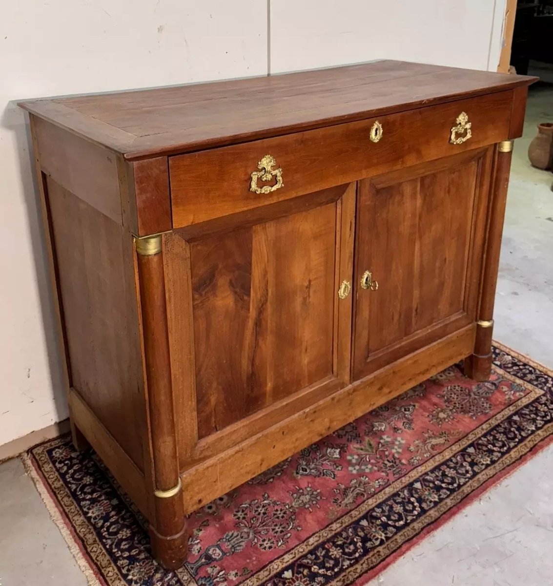Buffet d’époque Empire/Restauration en noyer massif – XIXe siècle  -photo-1
