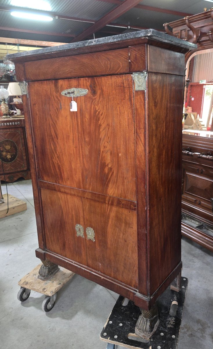 Empire Period Mahogany And Gilt Bronze Writing Desk-photo-2