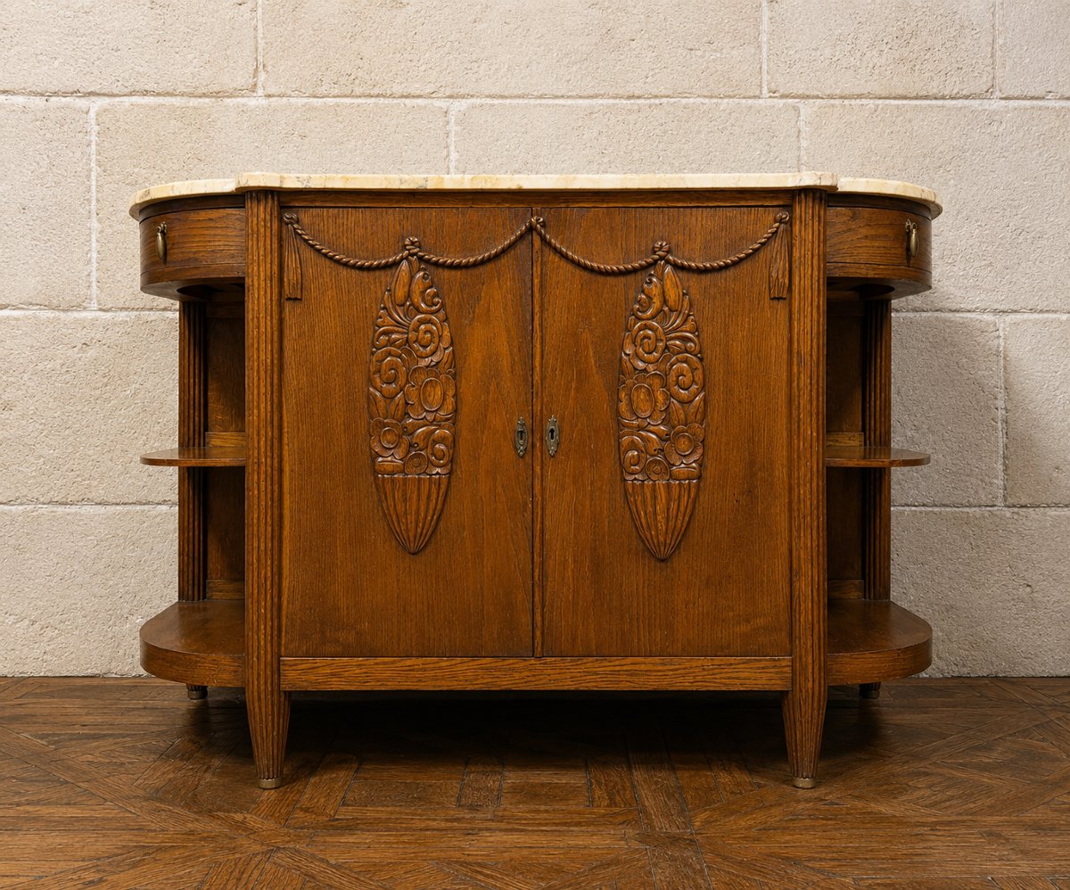 Buffet enfilade époque Art Déco en chêne