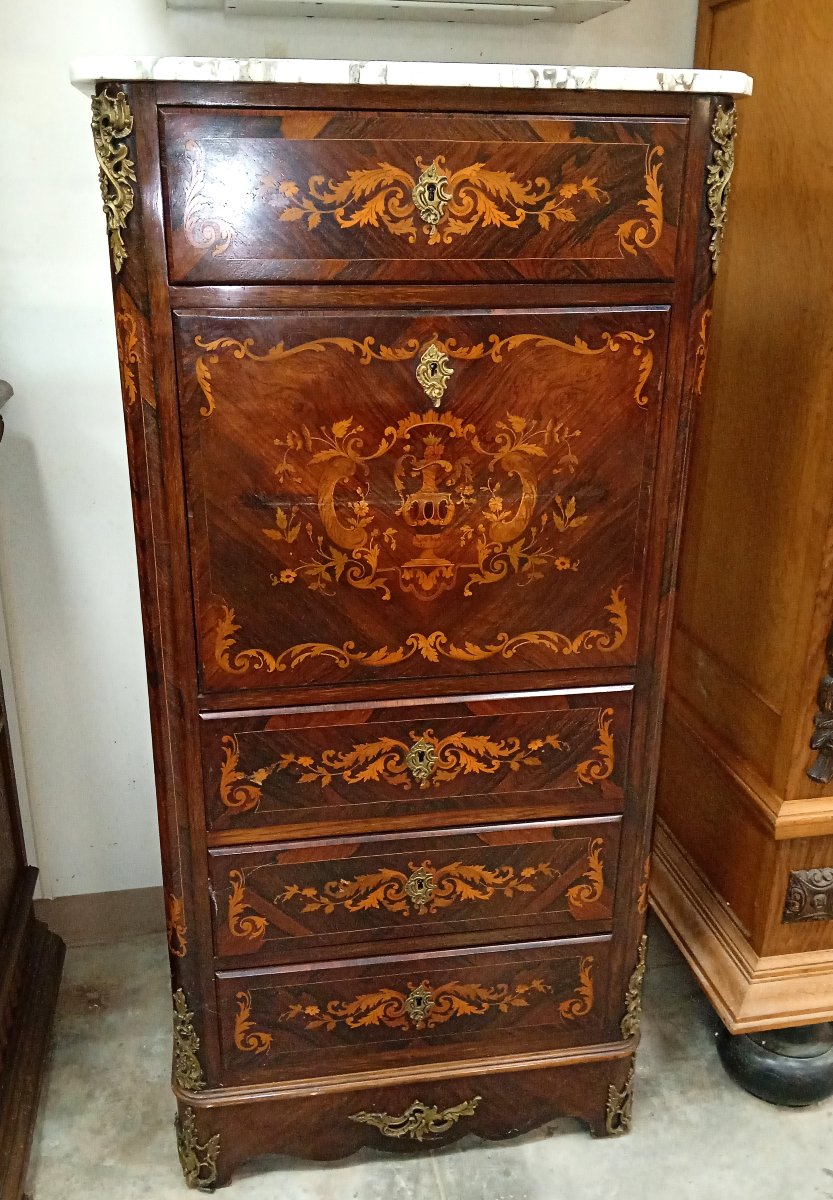 Louis XV-style Flap-top Secretary Desk -photo-2