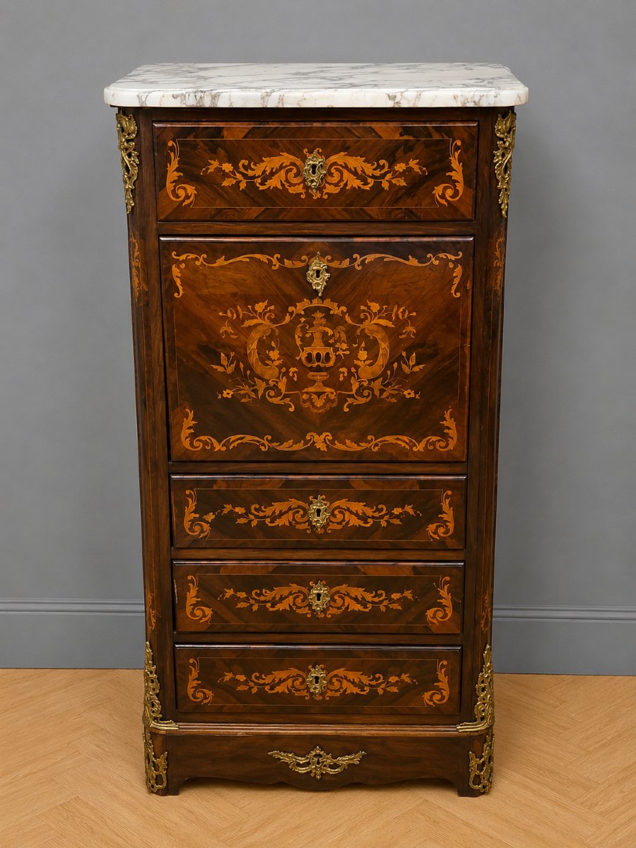 Louis XV-style Flap-top Secretary Desk 