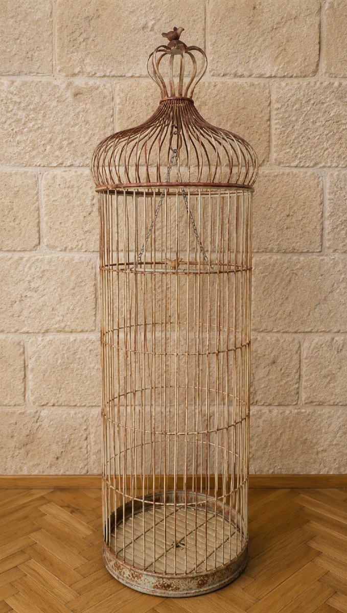 Very Large Decorative Metal Birdcage—dated From The First Half Of The 20th Century 