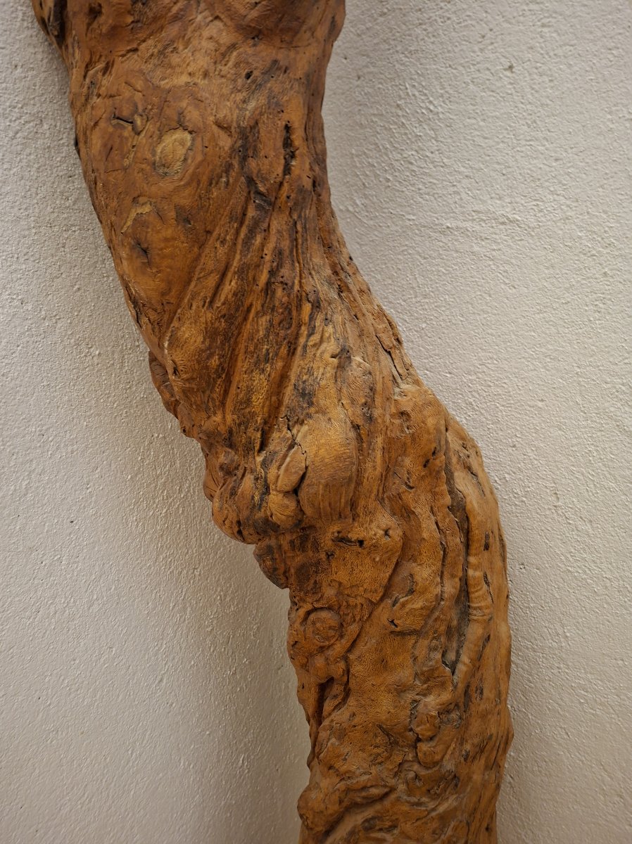Feminine Sculpture Carved From A Tree Stump – Artist’s Work, 20th Century -photo-4