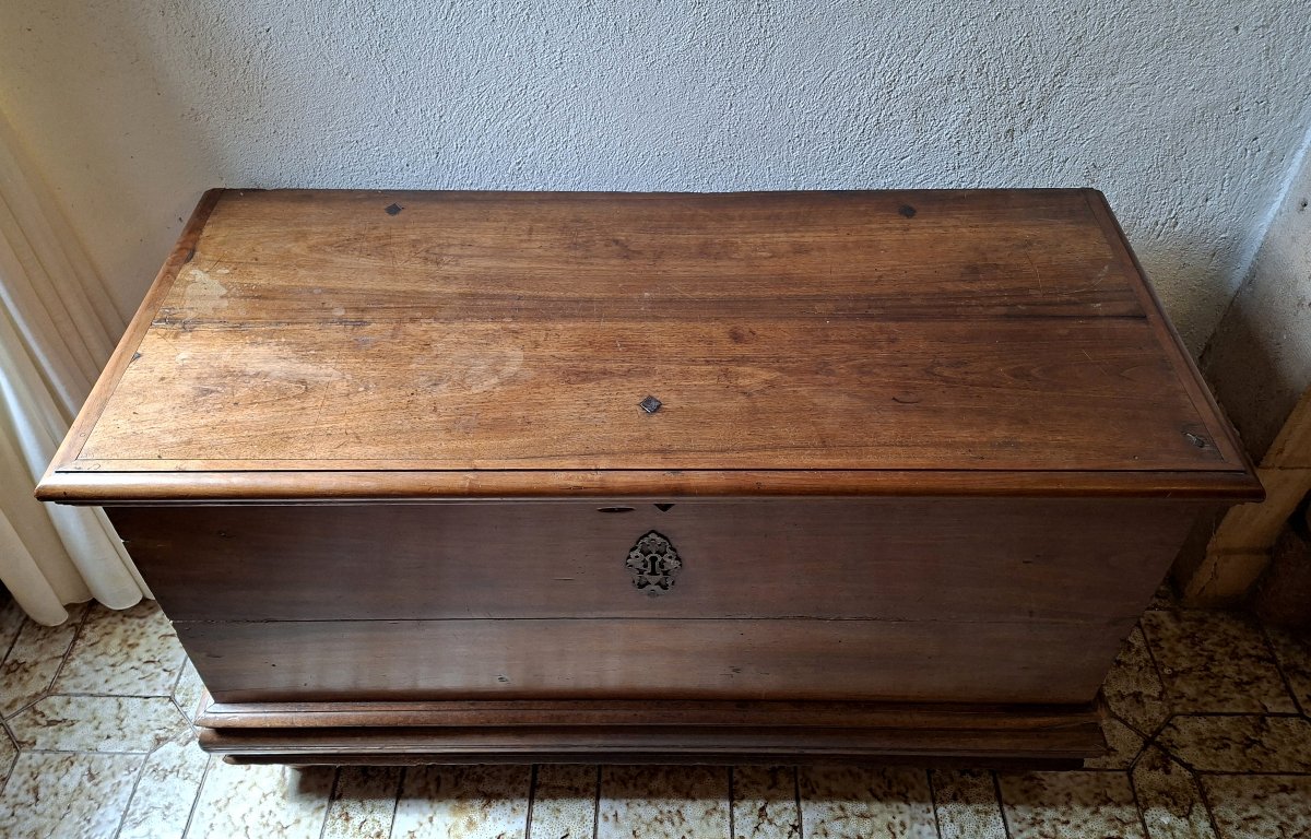 Louis XIII-period Burgundian Walnut Chest, 17th Century  -photo-4
