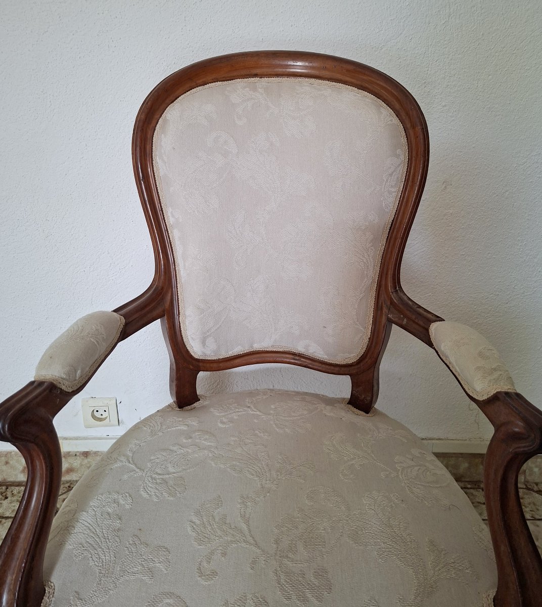 Louis-philippe Cabriolet Armchair In Mahogany – 19th Century-photo-3