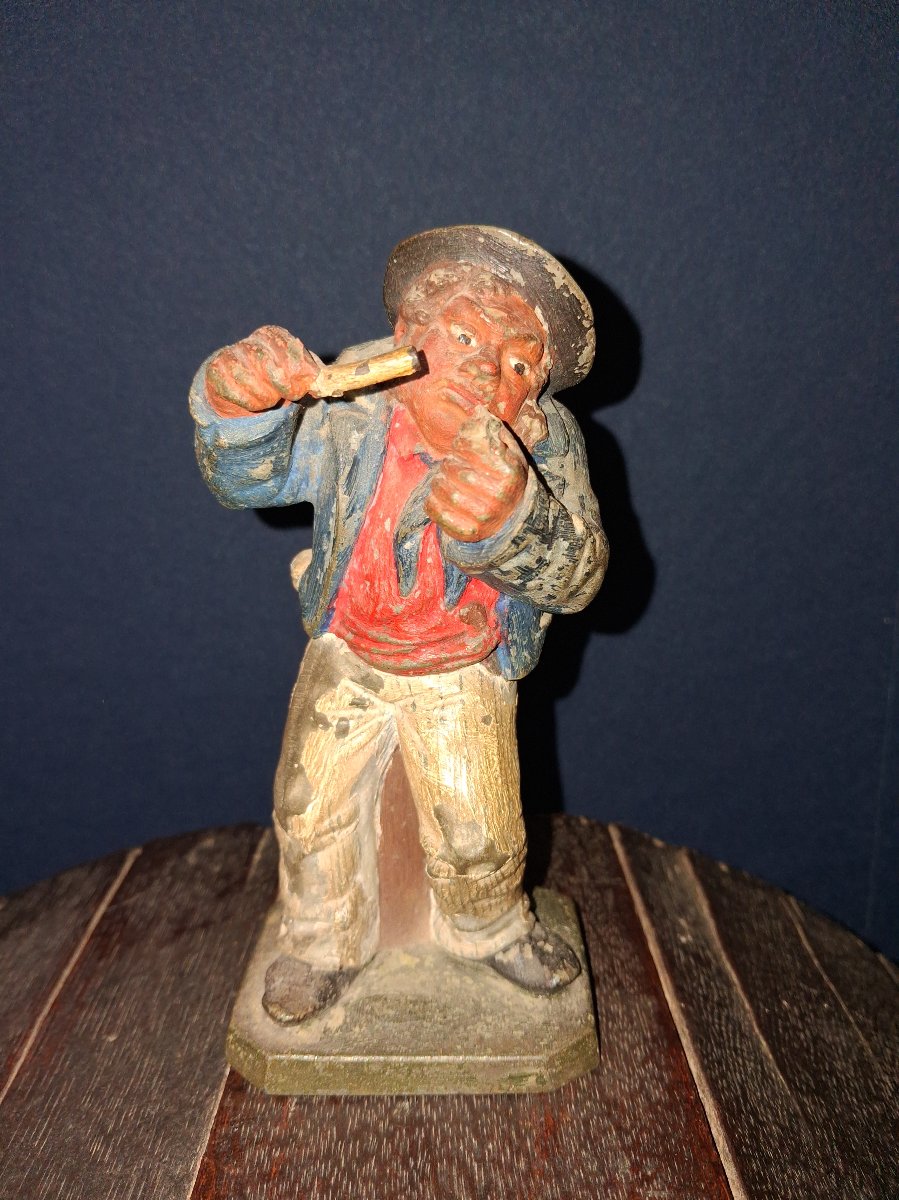 Statue Of A Popular Figure Made Of Polychrome Cast Iron -photo-2