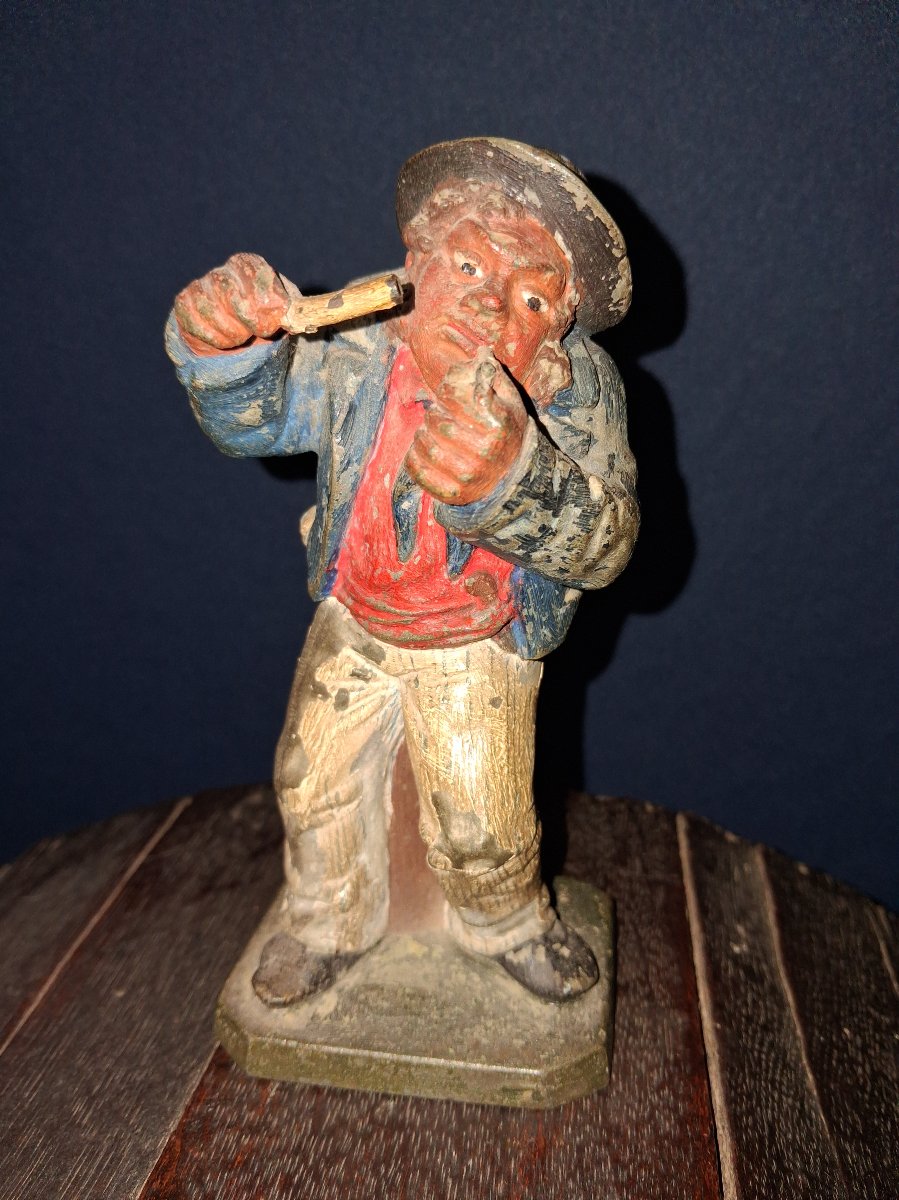 Statue Of A Popular Figure Made Of Polychrome Cast Iron -photo-4