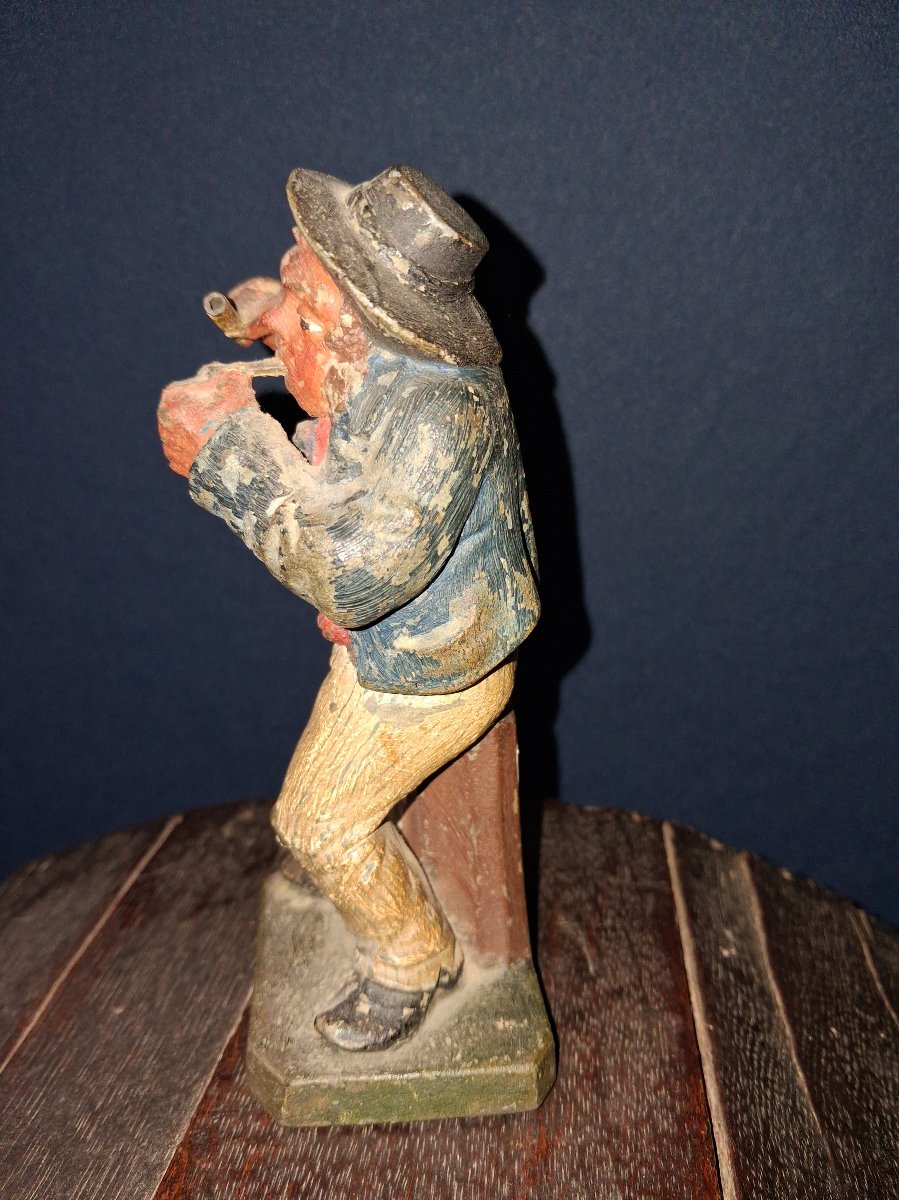 Statue Of A Popular Figure Made Of Polychrome Cast Iron -photo-1
