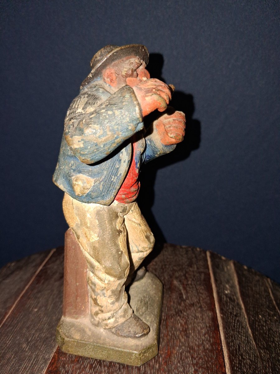 Statue Of A Popular Figure Made Of Polychrome Cast Iron -photo-2