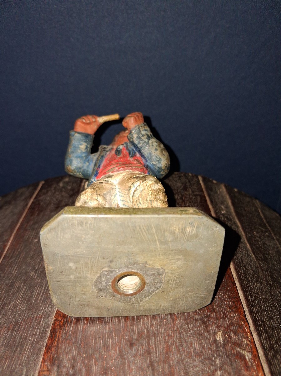 Statue Of A Popular Figure Made Of Polychrome Cast Iron -photo-4