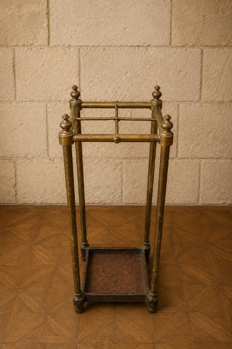 Porte-parapluies en laiton et cuivre