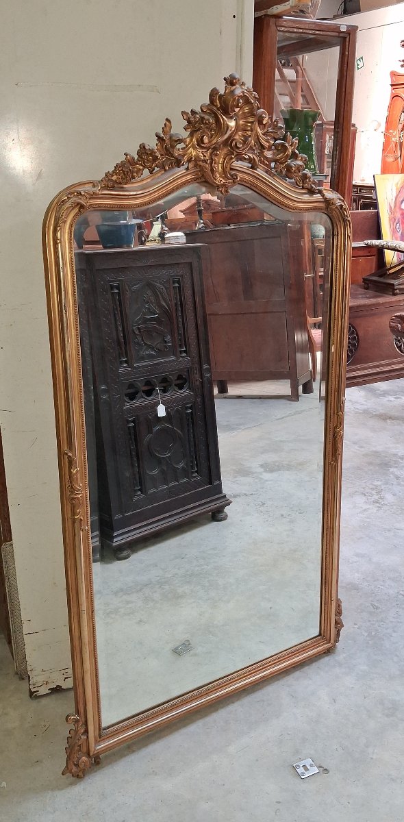 Grand miroir de cheminée de style Louis XV-photo-2