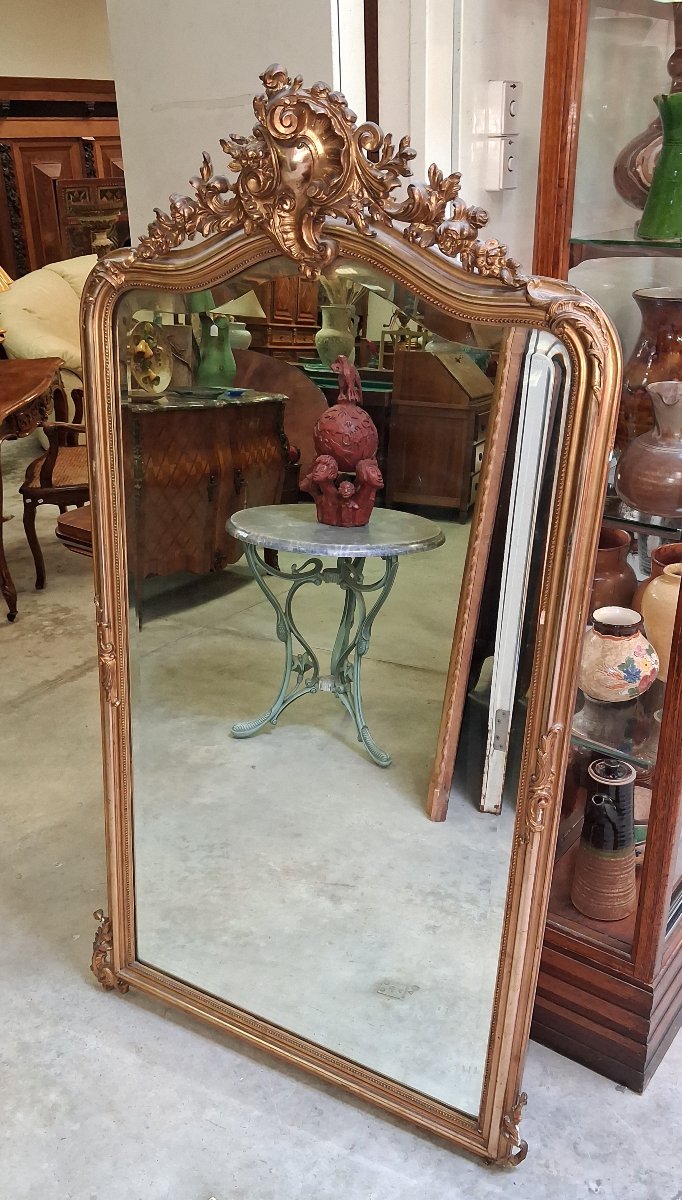 Grand miroir de cheminée de style Louis XV-photo-4