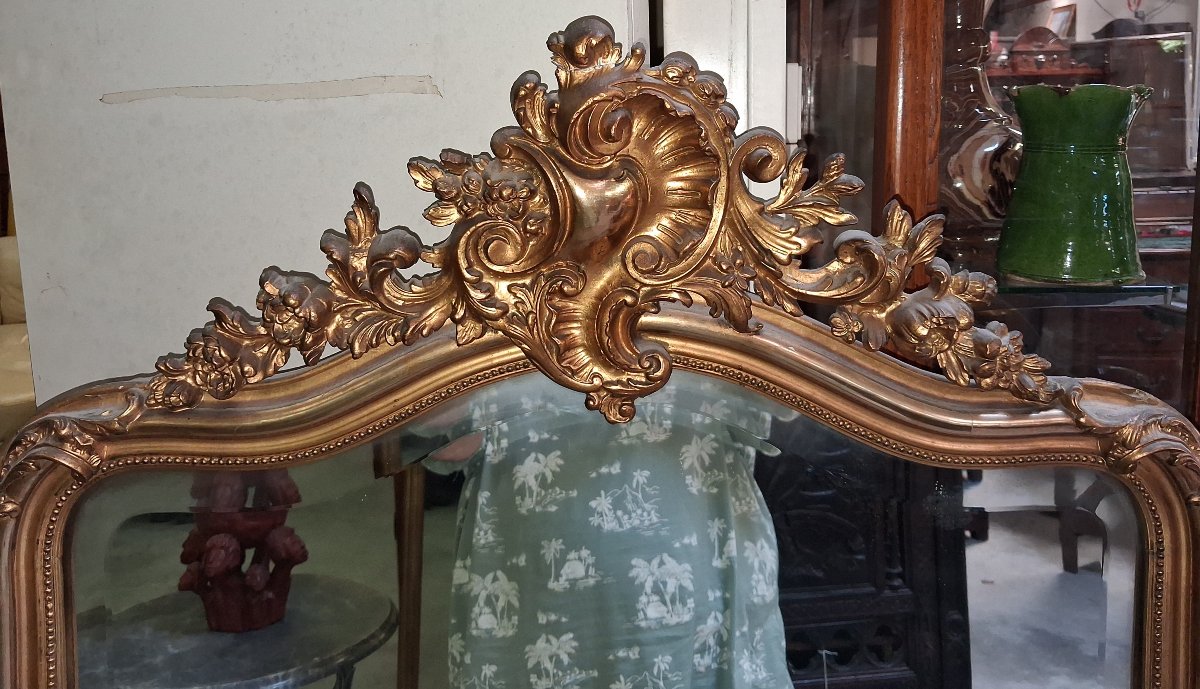 Grand miroir de cheminée de style Louis XV-photo-1