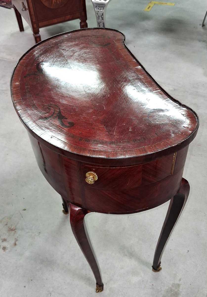Commode de Dame en Marqueterie  style Louis XV-photo-4