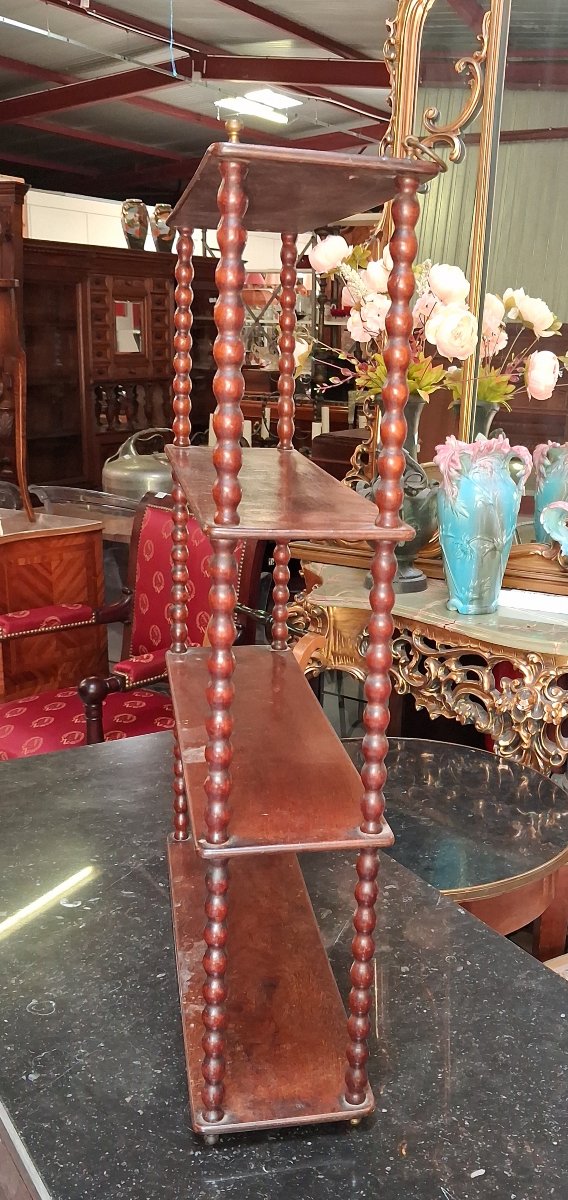 Mahogany Wall Or Display Shelf With Twisted Columns -photo-3