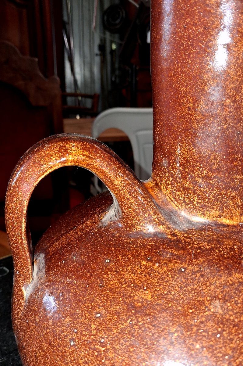 Large Glazed Stoneware Vase With Handles – Les Potiers d'Accolay -photo-3