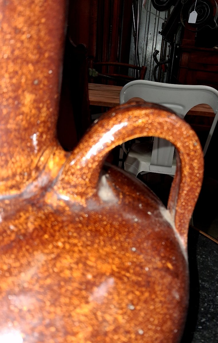 Large Glazed Stoneware Vase With Handles – Les Potiers d'Accolay -photo-4