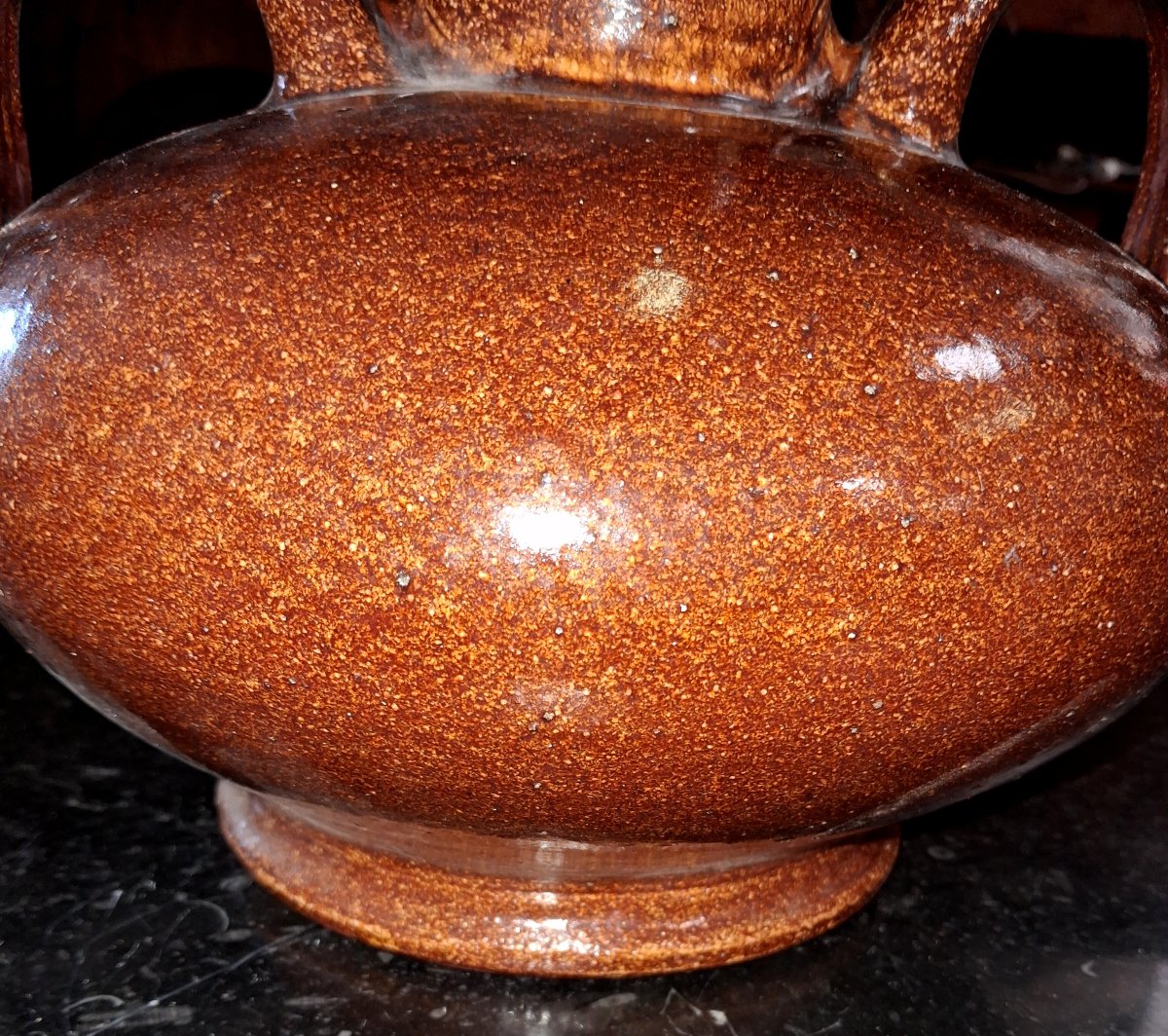 Large Glazed Stoneware Vase With Handles – Les Potiers d'Accolay -photo-1