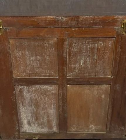 Meuble bar chinois sculpté en bois – XXe siècle -photo-2
