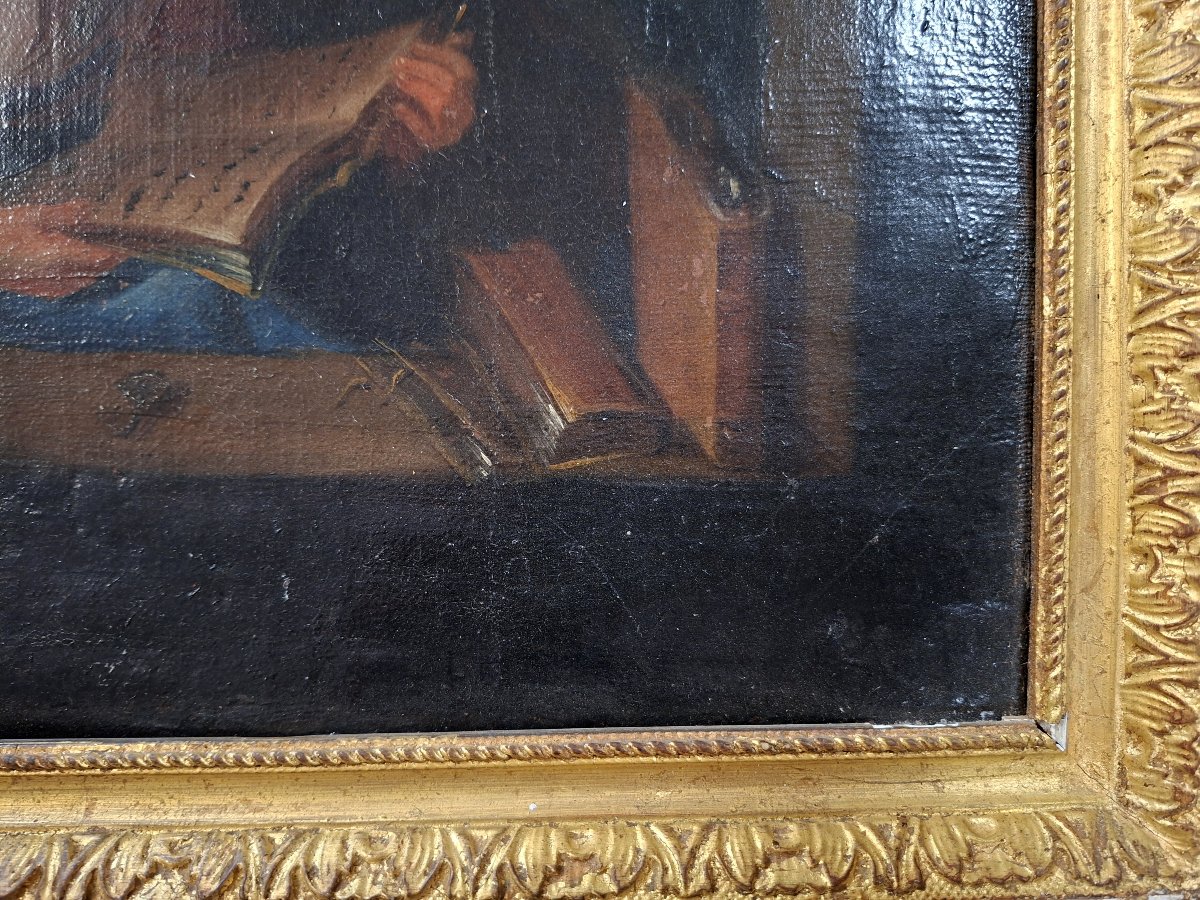 Oil On Canvas – Genre Scene, 18th Century -photo-4