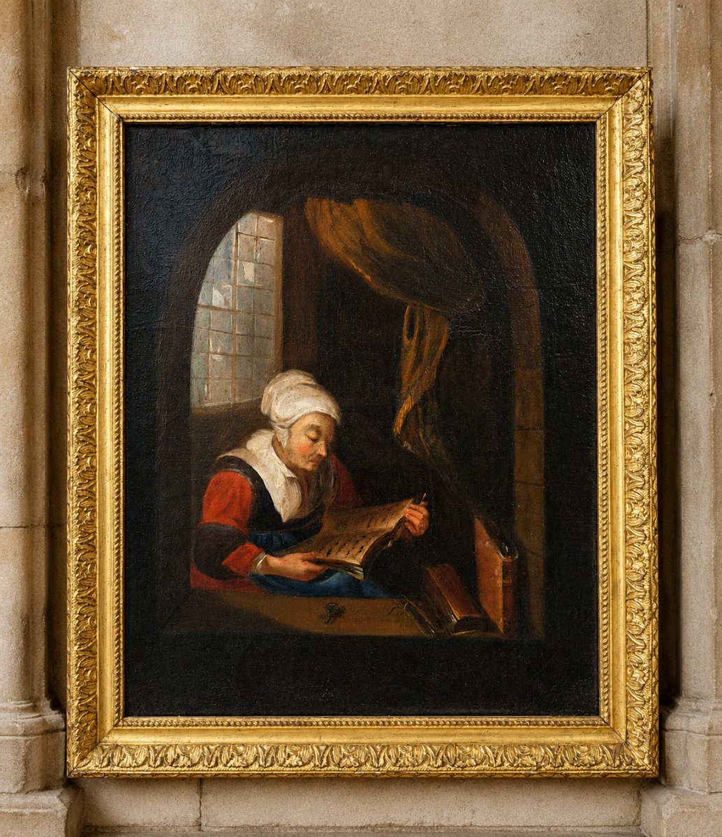 Oil On Canvas – Genre Scene, 18th Century 