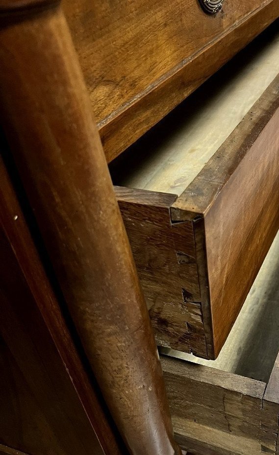 Walnut Column-style Kneading Chest – Empire Period, 19th Century-photo-4
