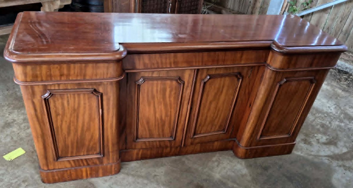 Grand buffet en enfilade d'appui en acajou– Époque XIXe siècle-photo-2