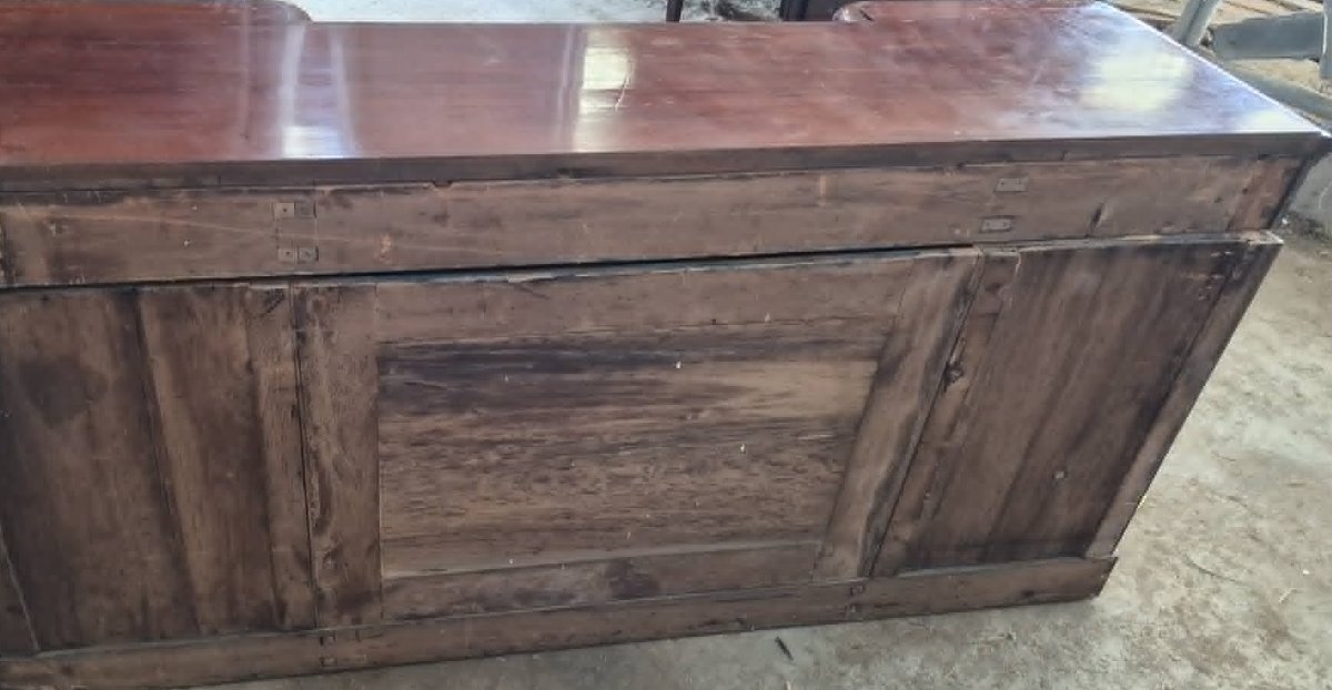 Grand buffet en enfilade d'appui en acajou– Époque XIXe siècle-photo-3