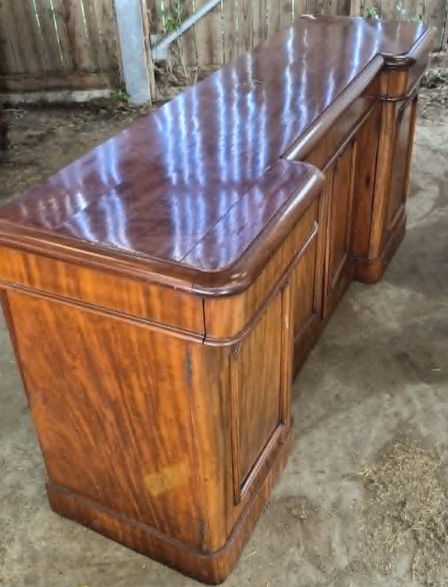 Grand buffet en enfilade d'appui en acajou– Époque XIXe siècle-photo-1