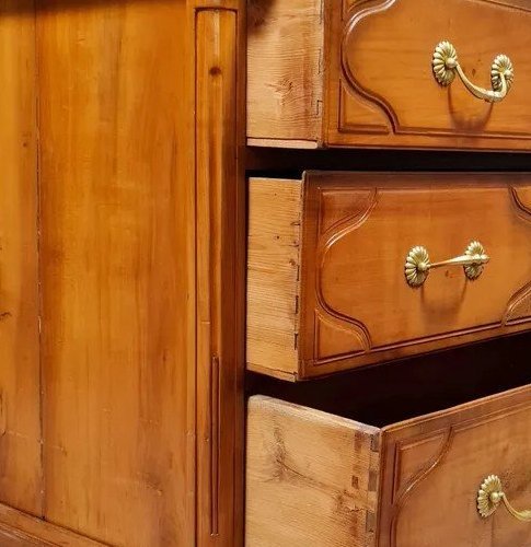 Louis XV-style Cherry Wood Chest Of Drawers – 18th Century-photo-4