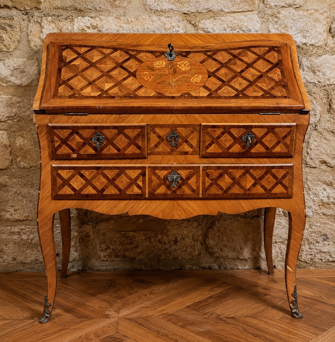 Inlaid Sloping-top Desk – Louis XV Period  