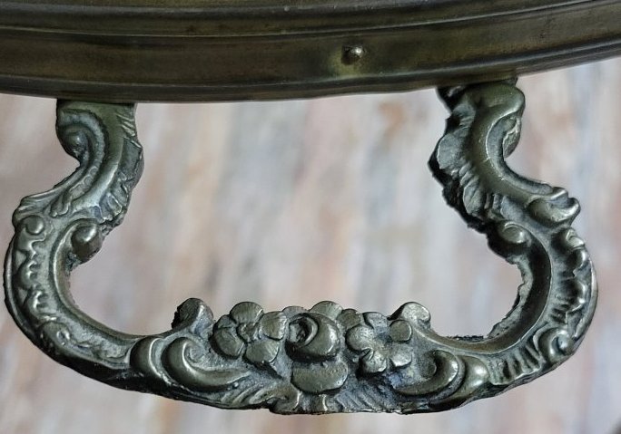 Table à thé a deux plateaux en marqueterie – Style Louis XV  -photo-1