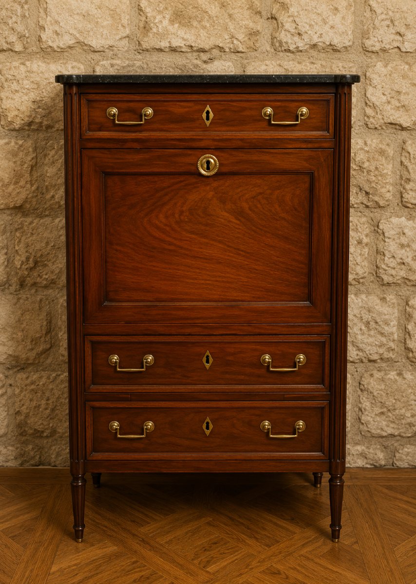 Mahogany Drop-top Desk – Louis XVI Period  -photo-2