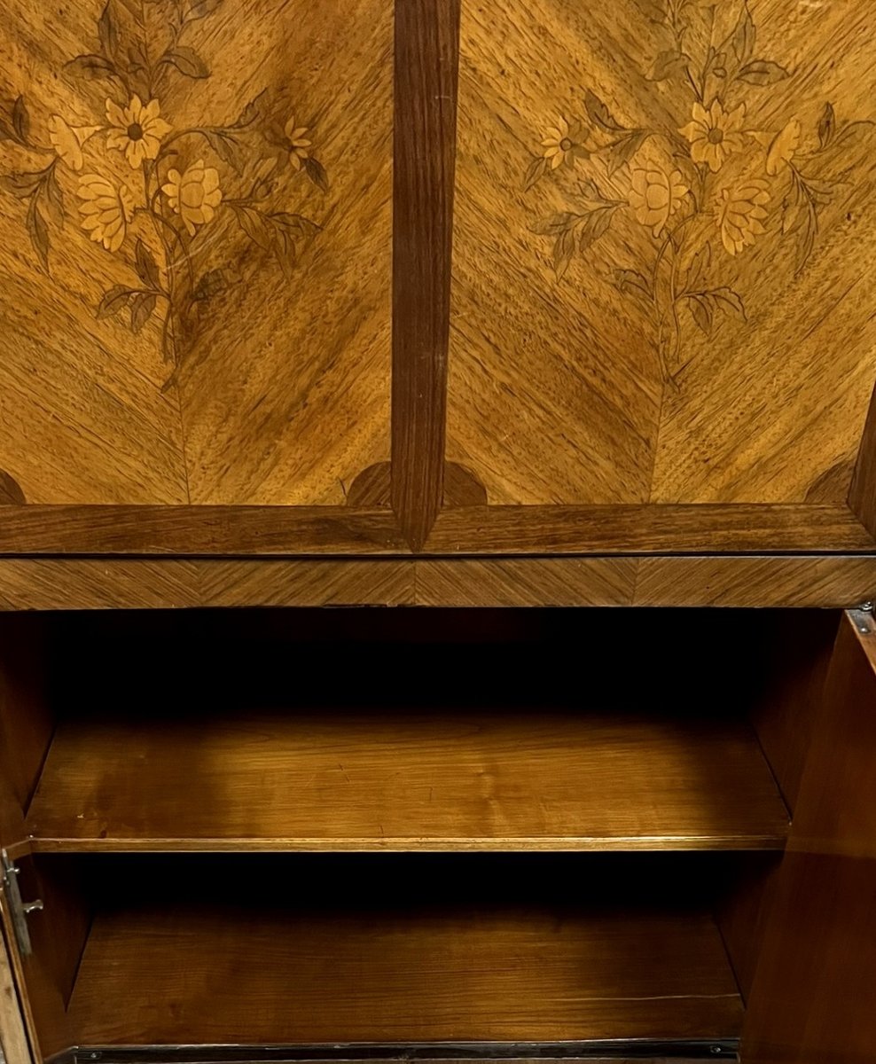 Louis XV-style Secretary Desk With A Drop-leaf Top And Marquetry -photo-5