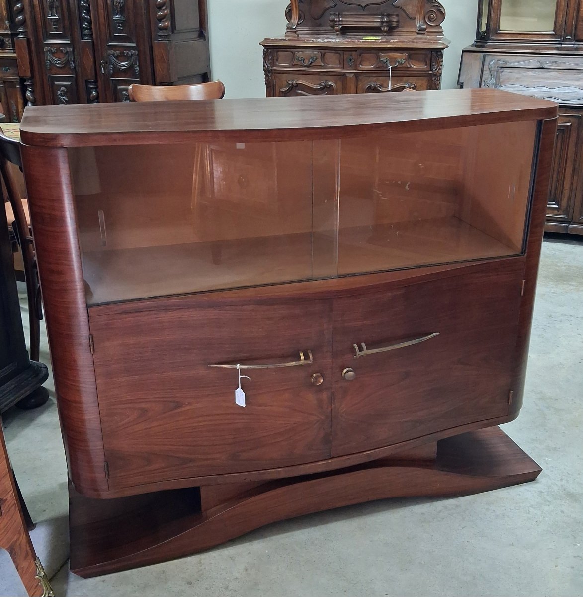 Art Deco-era Rosewood Display Cabinet-photo-2