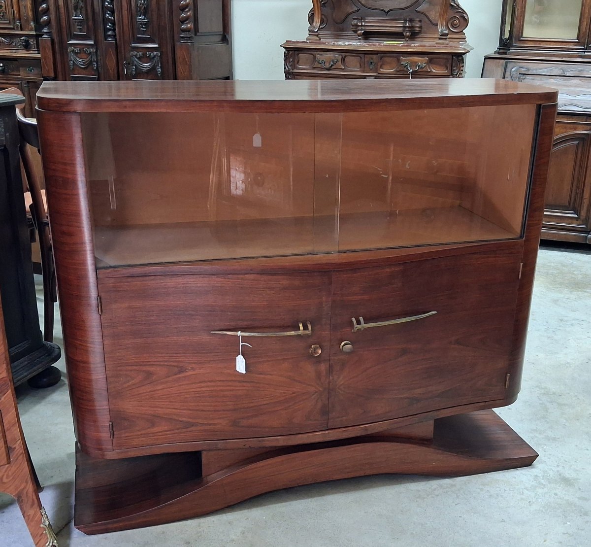 Art Deco-era Rosewood Display Cabinet-photo-3