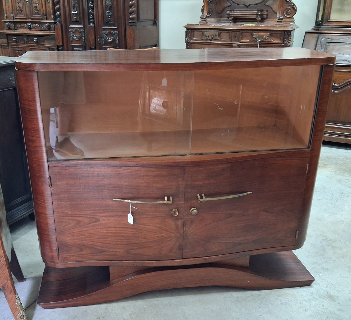Art Deco-era Rosewood Display Cabinet-photo-4