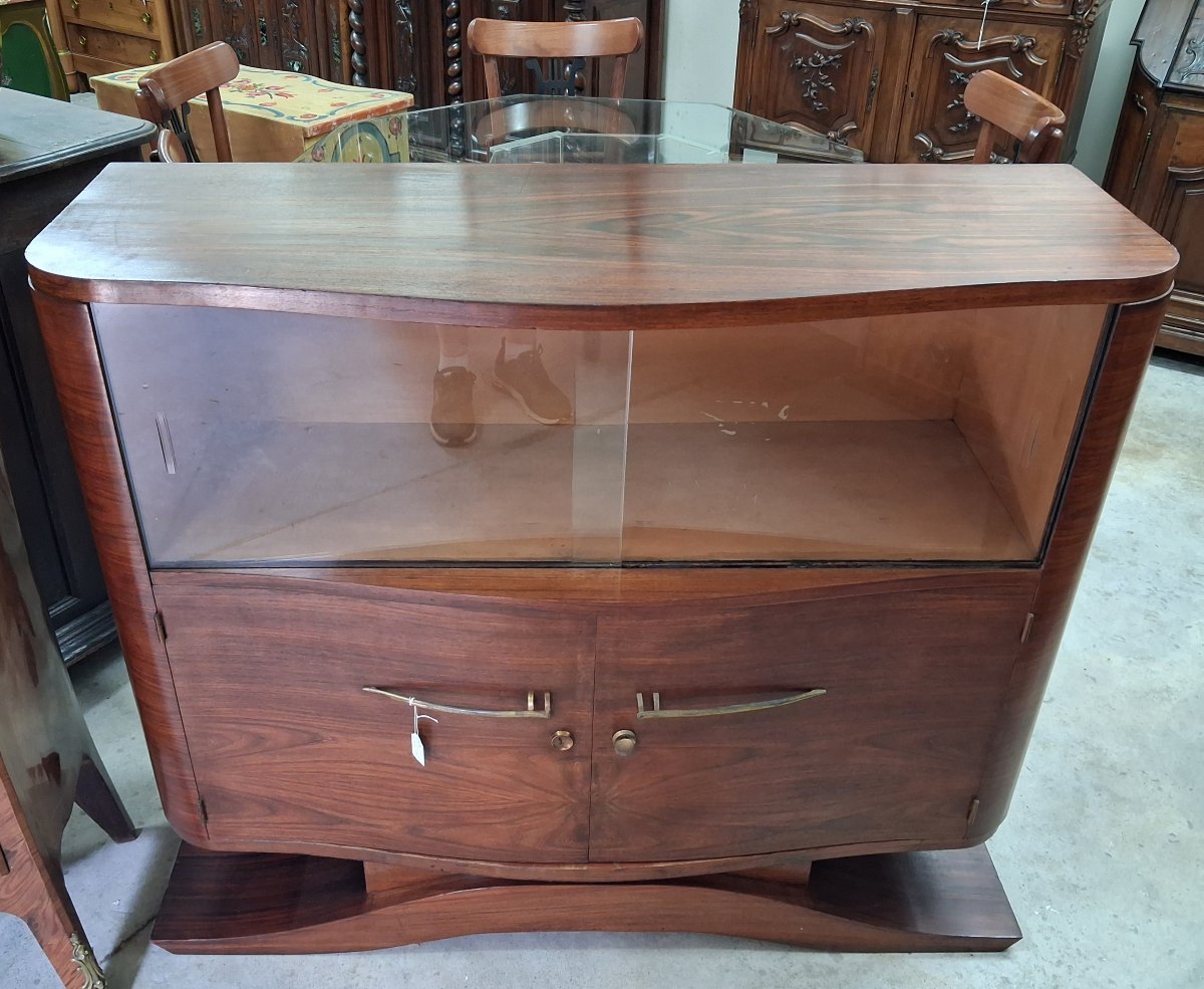 Art Deco-era Rosewood Display Cabinet-photo-1