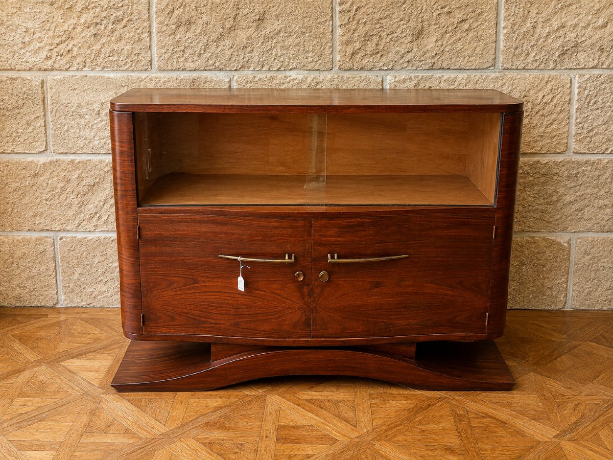 Art Deco-era Rosewood Display Cabinet
