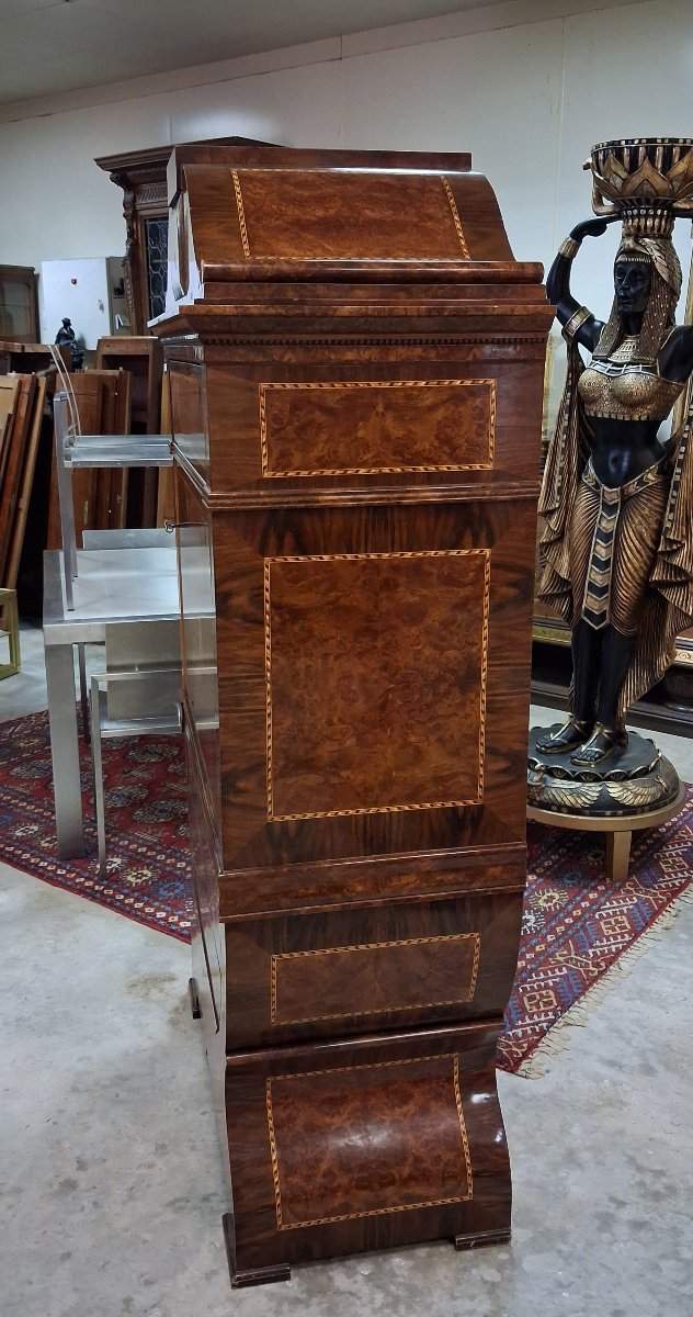 "tulipe" Secretary Desk With A Richly Inlaid Drop-down Top-photo-1