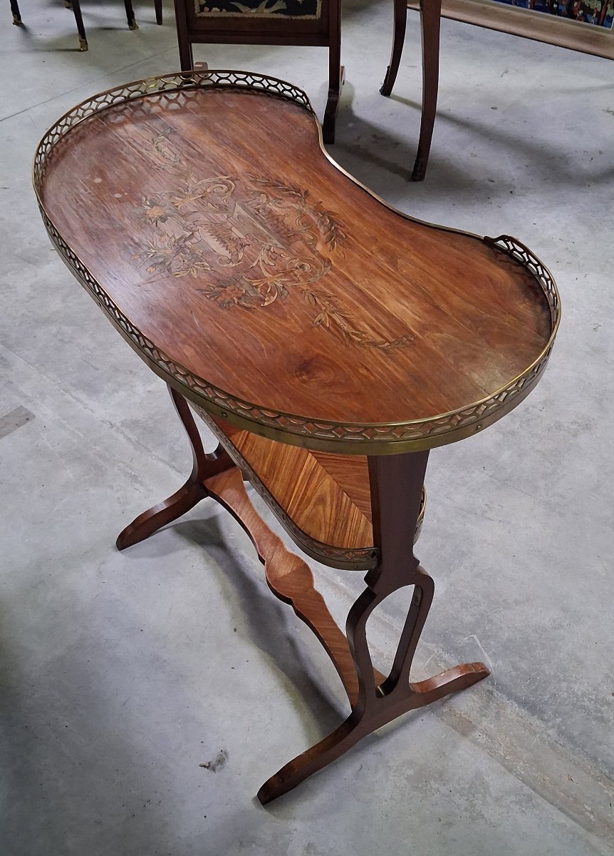 Table à thé à deux plateaux d’époque Art Nouveau-photo-2