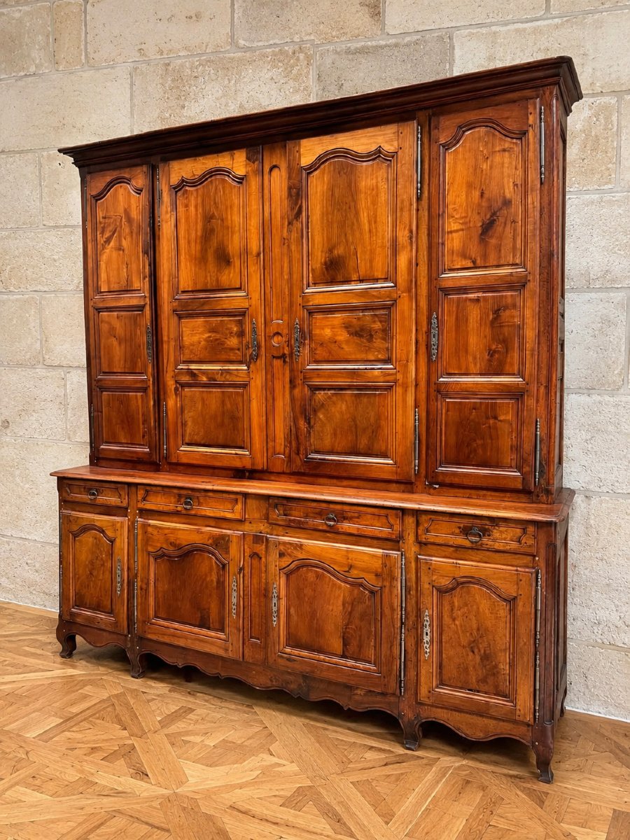 Important buffet deux-corps époque Louis XV en noyer-photo-2