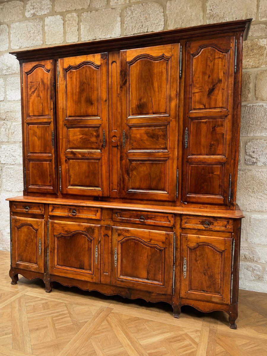 Important buffet deux-corps époque Louis XV en noyer-photo-3
