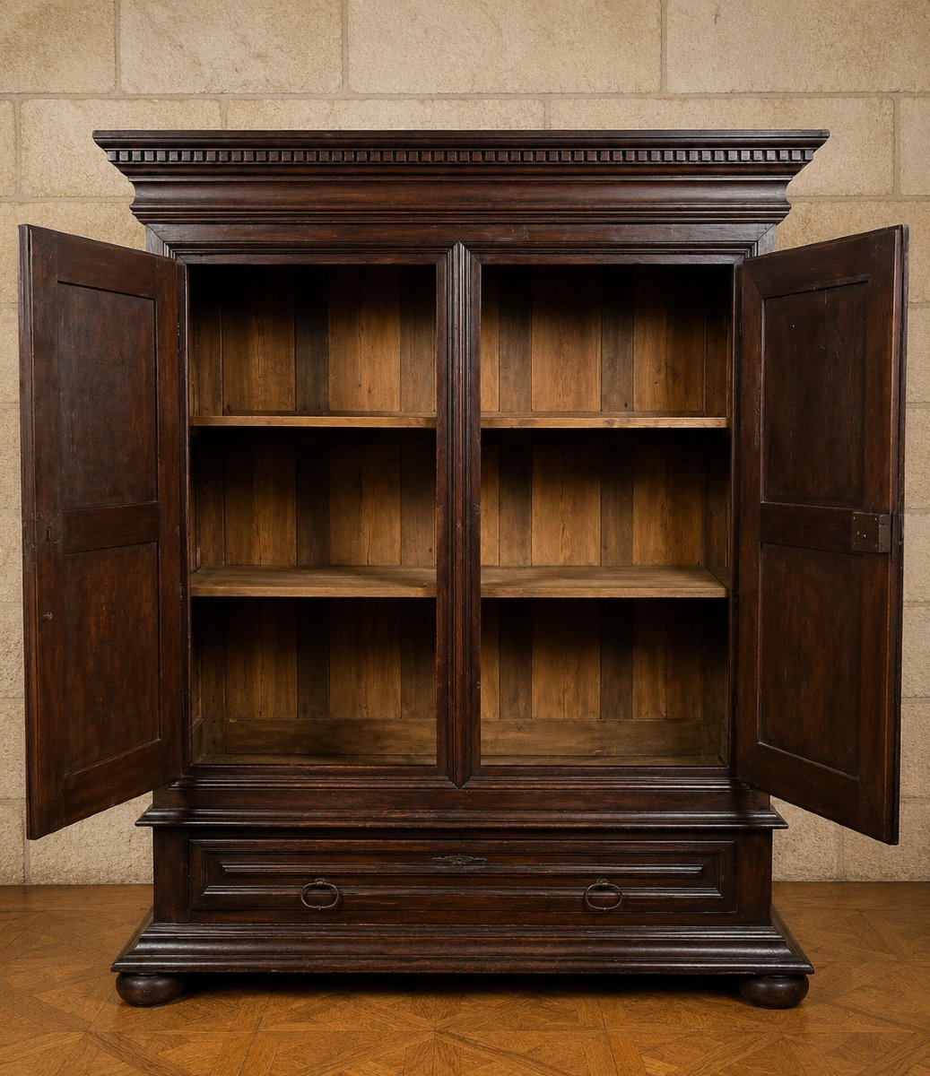 Large Burgundian Cabinet From The Louis XIII Period-photo-3