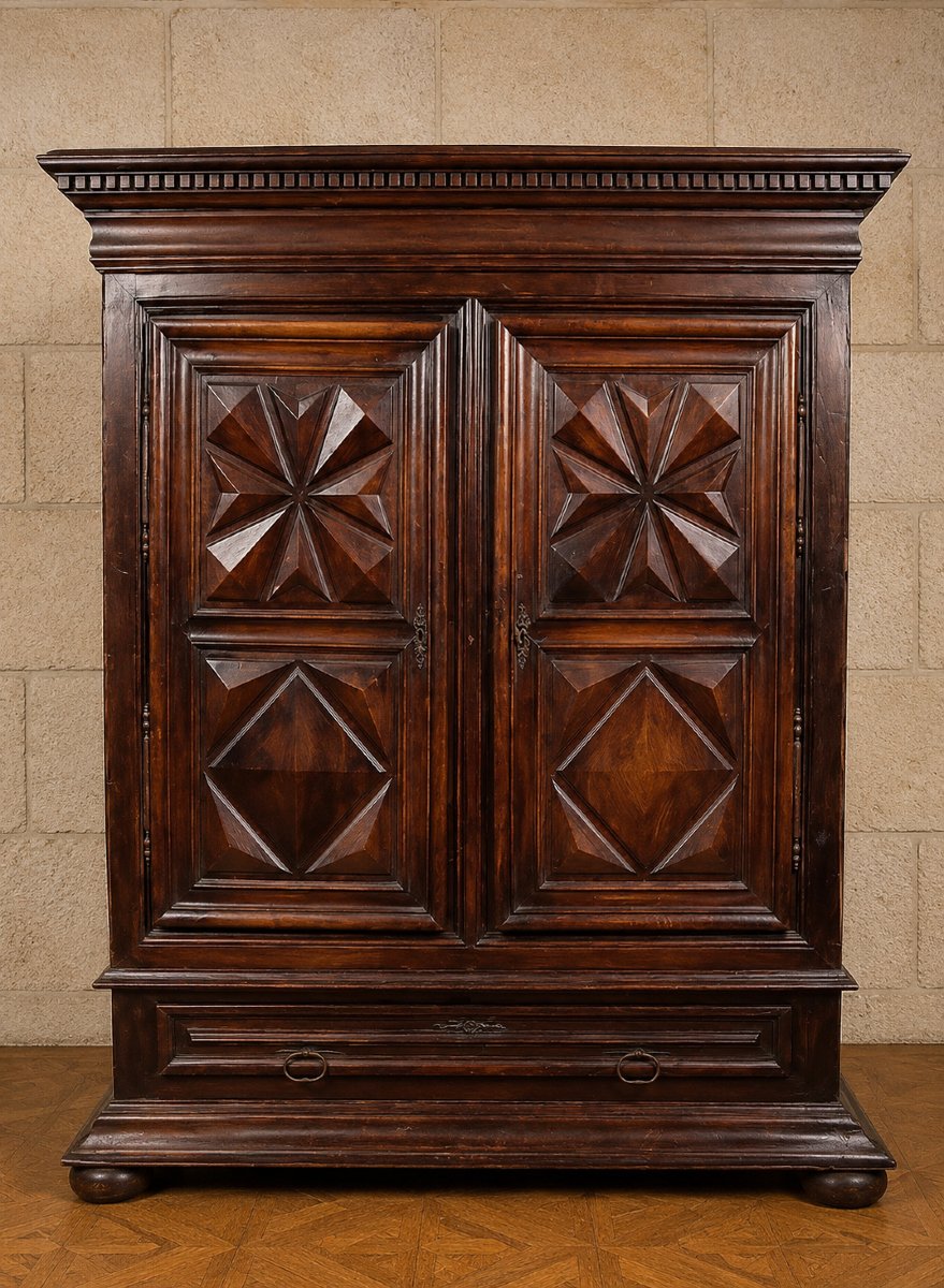 Large Burgundian Cabinet From The Louis XIII Period
